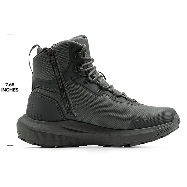 Botas de Senderismo Táctical para Hombre Ligeras con Suela Acolchada para Trabajo todo el día Cremallera Lateral Motocicleta Combate